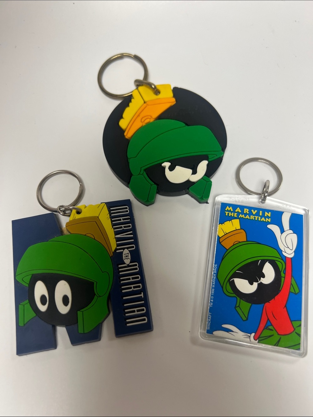 Vintage Warner Bros. Looney Tunes Marvin Martian Key Chains/Bag Tags (1995)